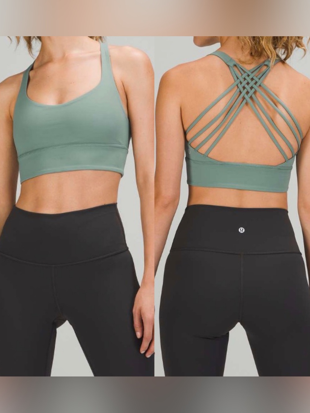Lululemon Free to Be Long-Line Bra Tidewater Teal Light Support A/B Cup Size‎ 8